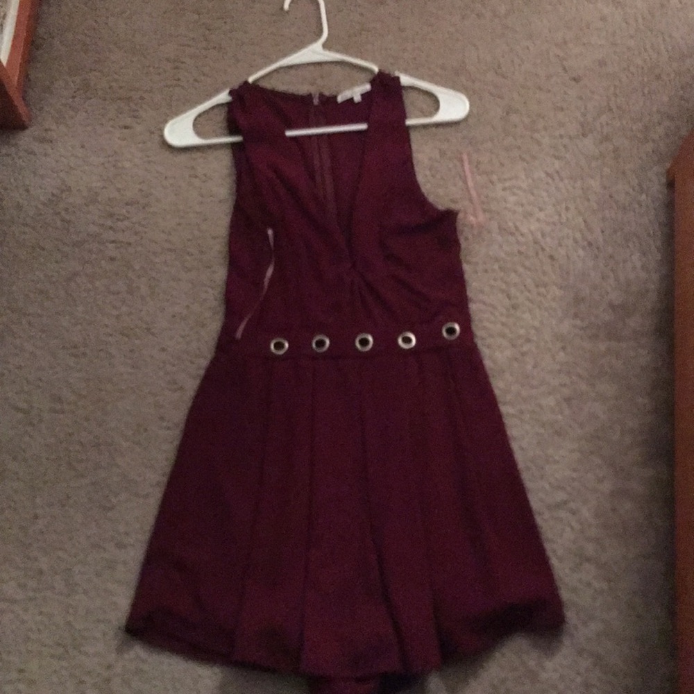Wine red romper